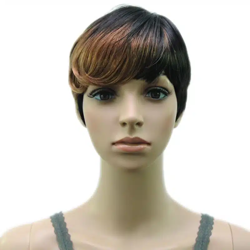 HAIRJOY Synthetic Muti Color Bangs High Temperature Fiber Woman Short Hair Wig 11 Colors Available 28
