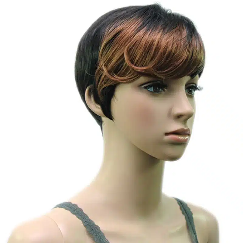 HAIRJOY Synthetic Muti Color Bangs High Temperature Fiber Woman Short Hair Wig 11 Colors Available 29