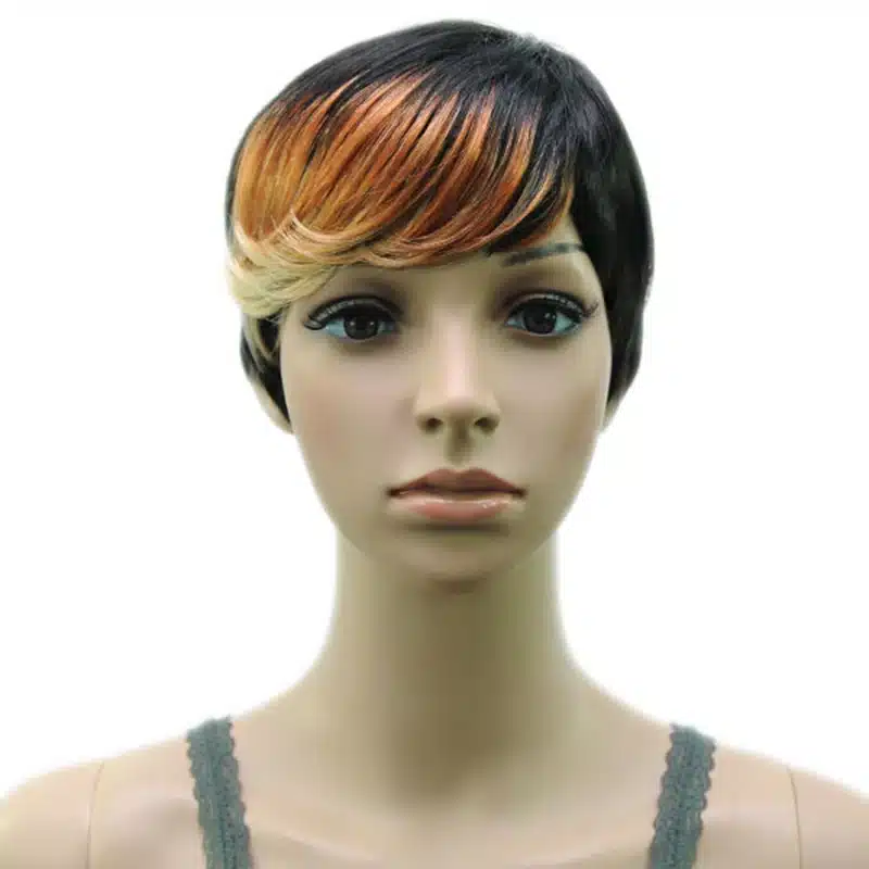 HAIRJOY Synthetic Muti Color Bangs High Temperature Fiber Woman Short Hair Wig 11 Colors Available 31