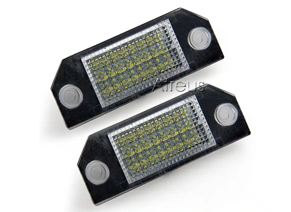 Atreus Car LED License Plate Lights 12V For Ford Focus 2 C-Max accessories No error 2X White SMD LED Number Plate Lamp Bulb Kit 12
