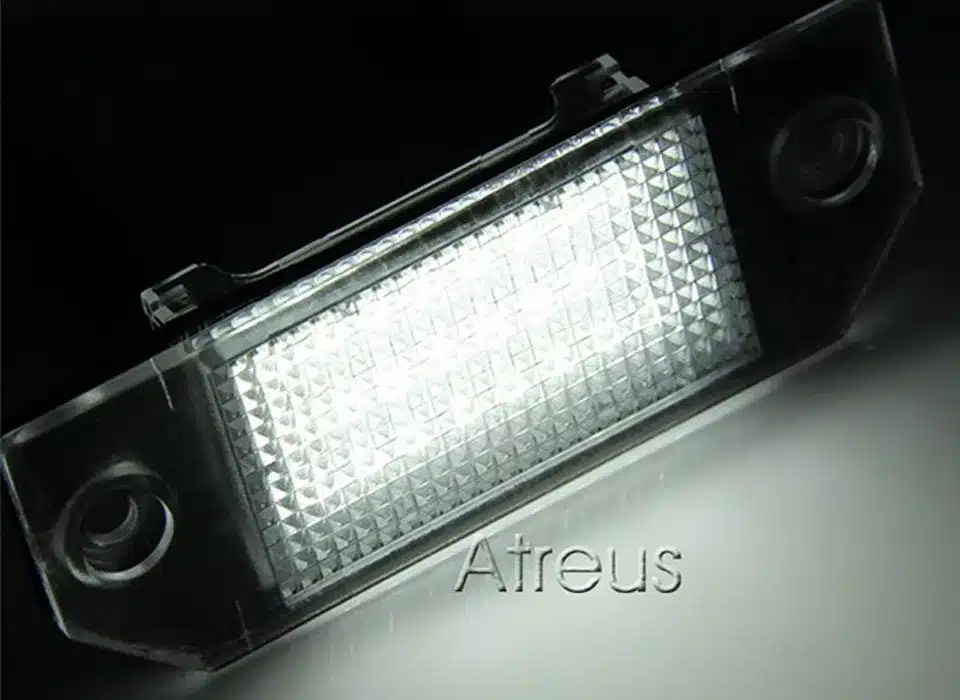 Atreus Car LED License Plate Lights 12V For Ford Focus 2 C-Max accessories No error 2X White SMD LED Number Plate Lamp Bulb Kit 16