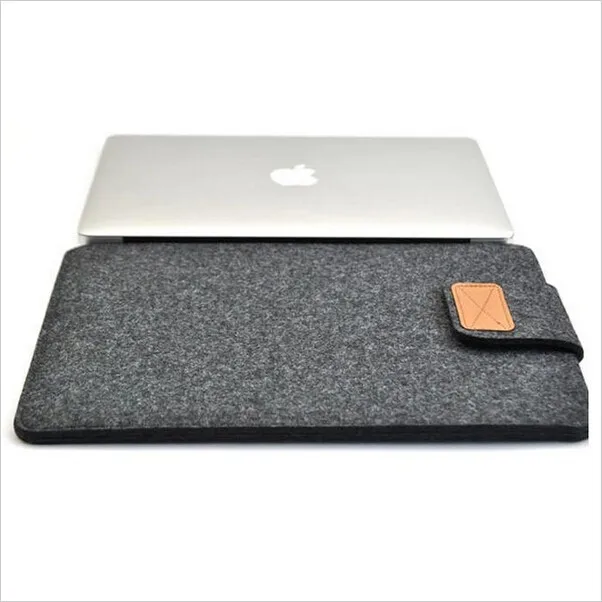 Felt Laptop Slevee Bag For Apple Macbook Mac Air Pro Retina 11 13 inch Notebook Pouch Case Cover Sleeve Briefcase Funda 2016 12