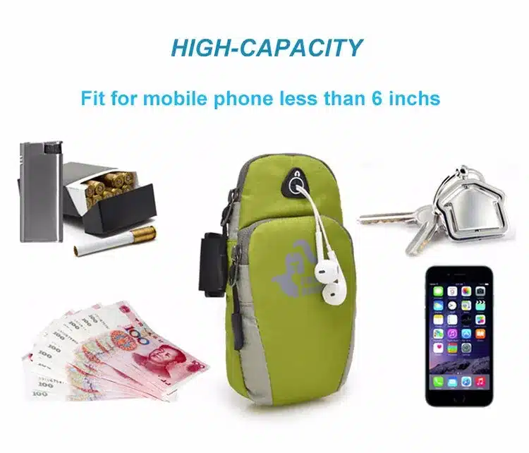 For Samsung Xiaomi Huawei Zte Lenovo Micromax Mobile Phone Under 5.5Inch Waterproof Nylon Running Bag Sport Arm Band Case 6