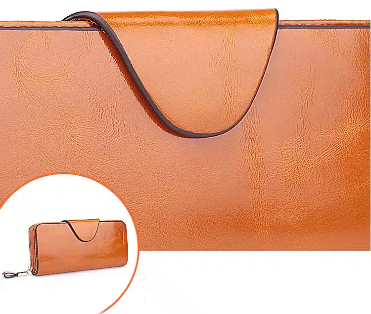 Genuine Leather Wallet for Women Female RFID Blocking Wallets Big Travel Zipper Women's Purse Ladies Long Phone Holder 9