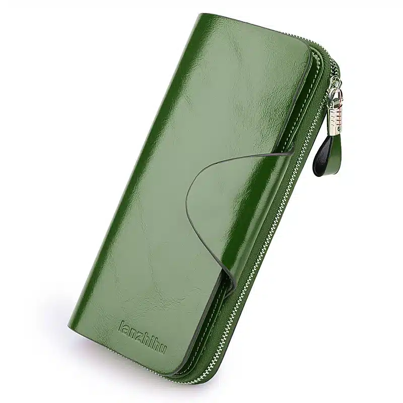 Genuine Leather Wallet for Women Female RFID Blocking Wallets Big Travel Zipper Women's Purse Ladies Long Phone Holder 21