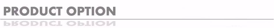 Hall ja minimalistlik kiri tekstiga 'Product Option' valgel taustal.