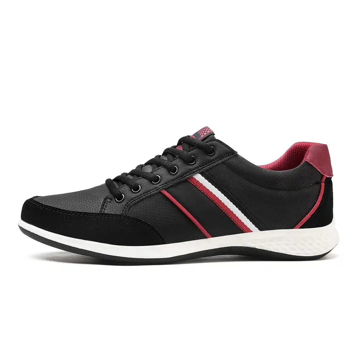 SUROM Men Casual Shoes 2017 Spring Autumn Lace up British Style Breathable Mesh Suede Top Fashion Flat Patchwork Leather Shoes 21