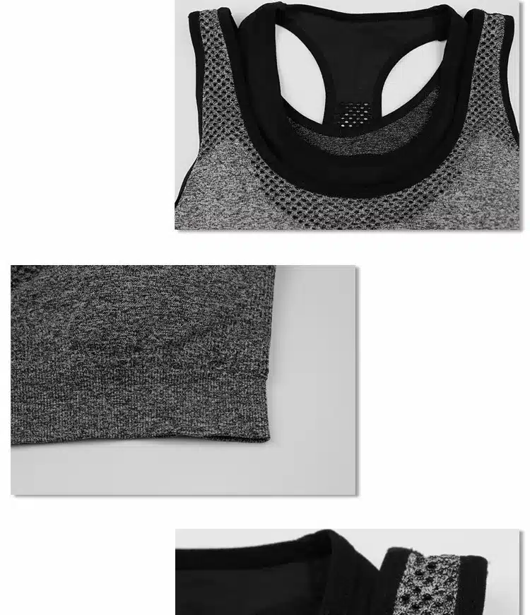 3 Colors S-XL Woman Bra Professional Fashion Sexy Seamless Cross Back Padded Raceback Workout Gray Tops Women 247 15