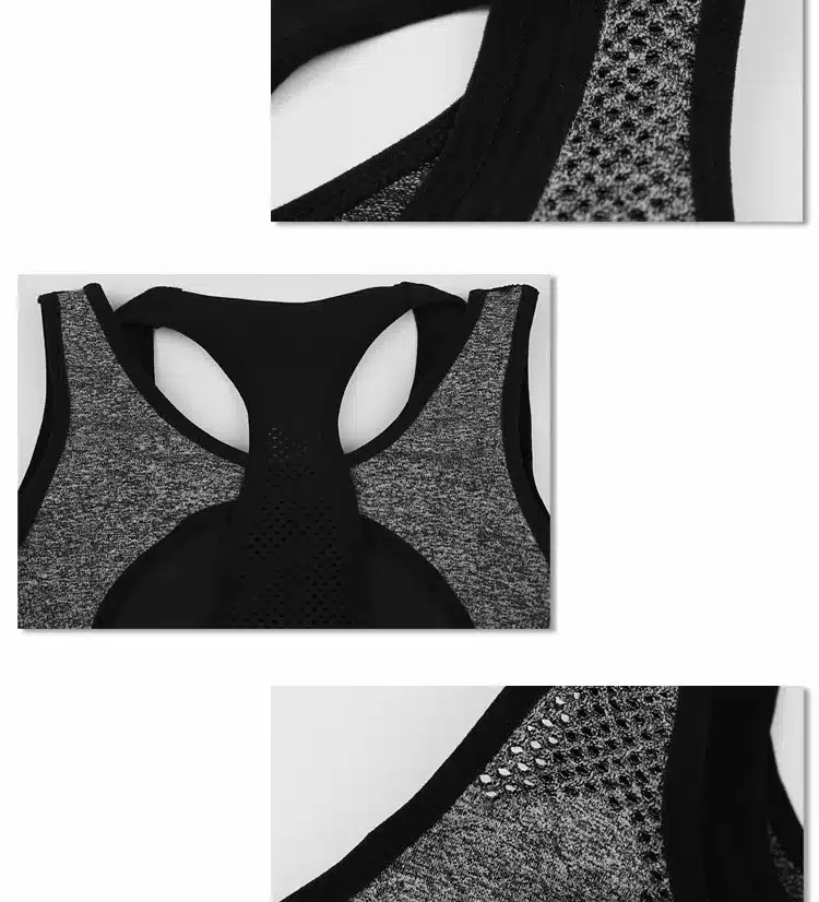 3 Colors S-XL Woman Bra Professional Fashion Sexy Seamless Cross Back Padded Raceback Workout Gray Tops Women 247 16