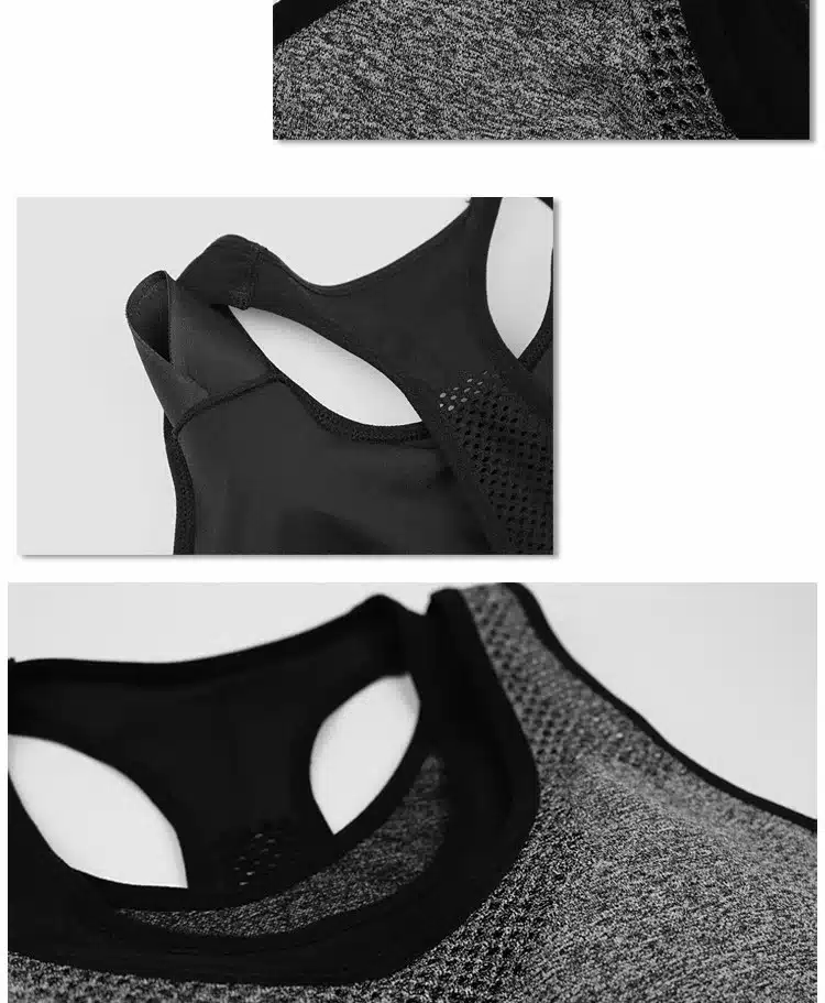 3 Colors S-XL Woman Bra Professional Fashion Sexy Seamless Cross Back Padded Raceback Workout Gray Tops Women 247 17