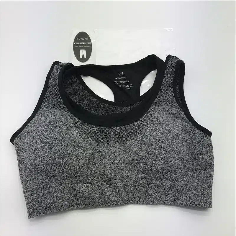 3 Colors S-XL Woman Bra Professional Fashion Sexy Seamless Cross Back Padded Raceback Workout Gray Tops Women 247 23