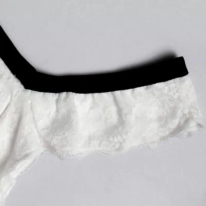DeRuiLady Sexy Lingerie White Lace Bra Set Fashion Sexy Underwear Women Ultra-thin Transparent Bra And Panty Set Intimates Sets 21