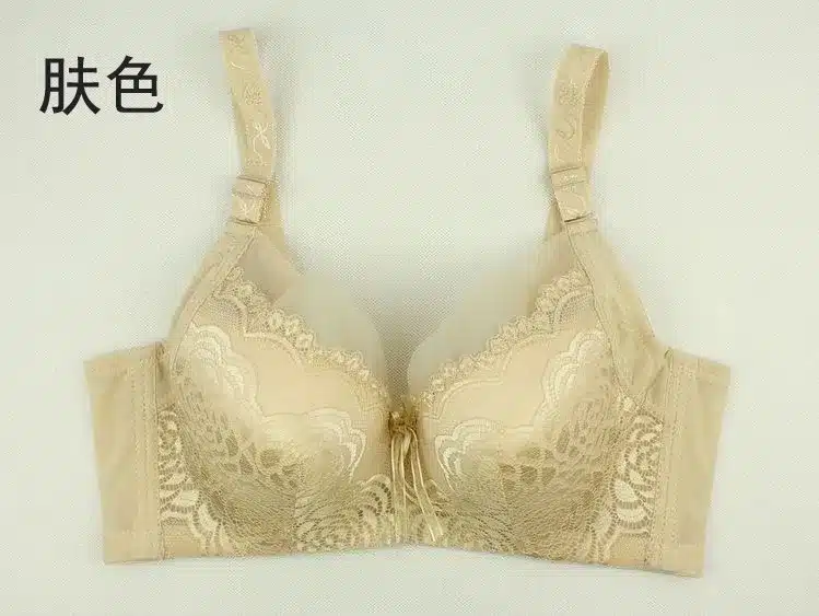 fashion Women big cup size Push Up Bra Thin cup Lady Bra Underwear Gather 105 c d Size Bra For Women Bralette back button 12