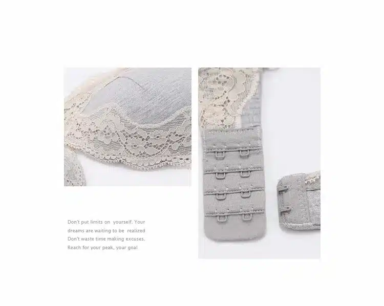 Underwear series solid color brief thin lave cotton bra set wireless underwear bra set 33