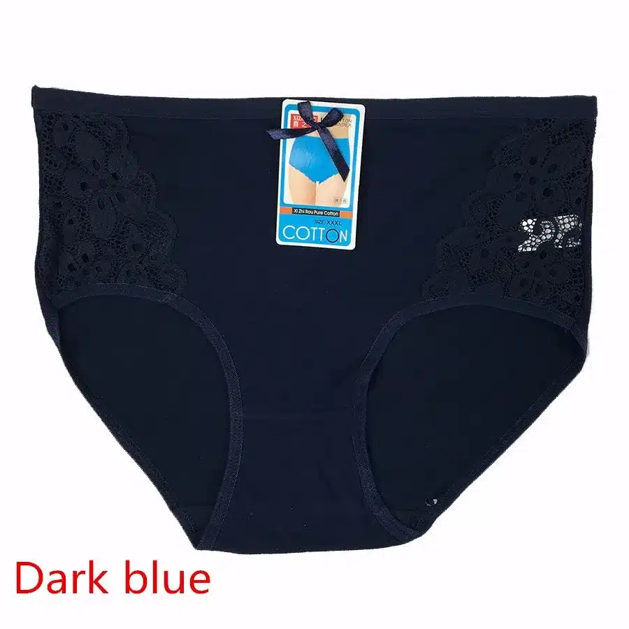 4PCS/lot Women Briefs Cotton Sexy Panty Lace Panties Underwear Ladies Underpants Large Size XXXL 4XL 5XL 22