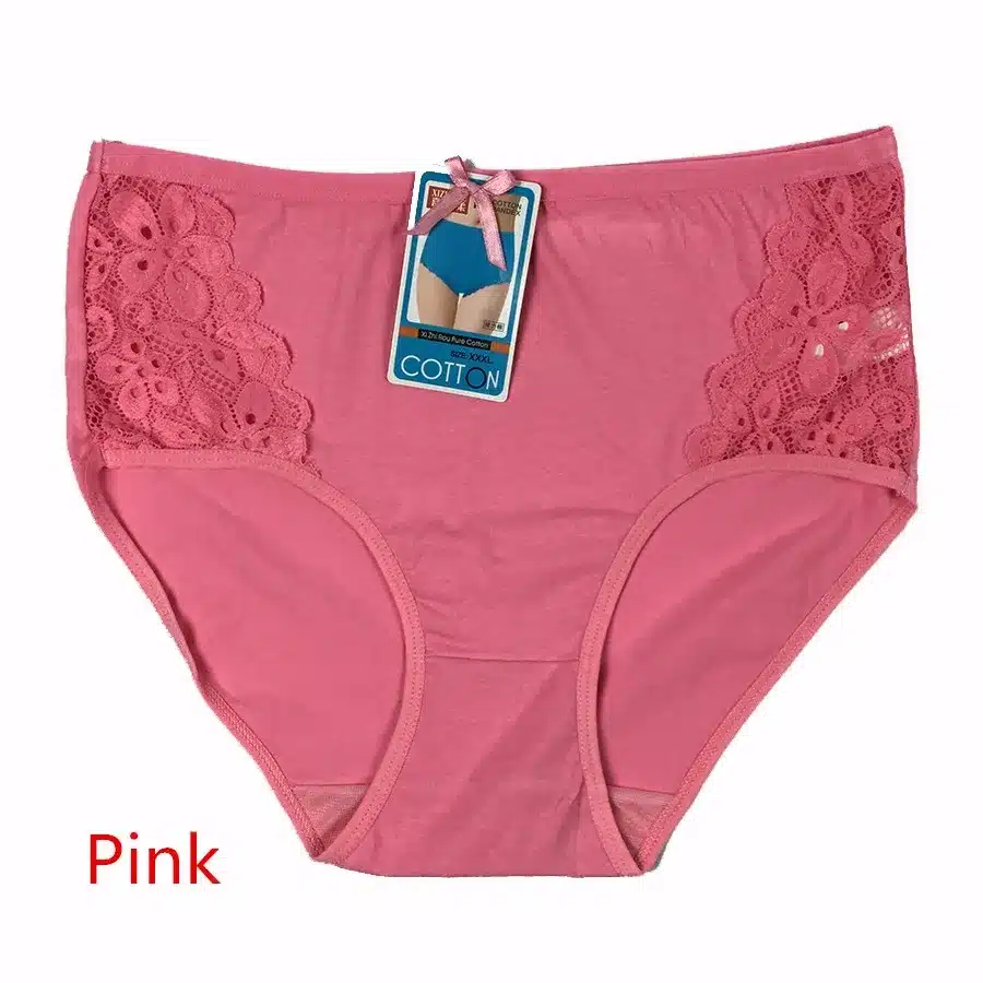 4PCS/lot Women Briefs Cotton Sexy Panty Lace Panties Underwear Ladies Underpants Large Size XXXL 4XL 5XL 26