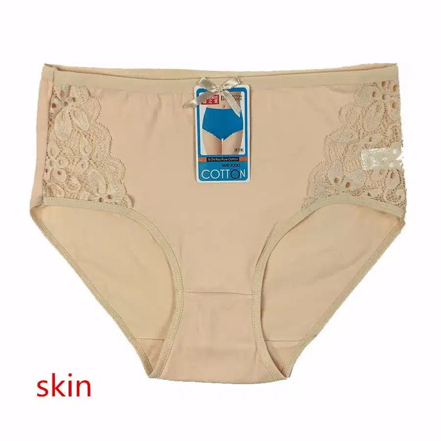 4PCS/lot Women Briefs Cotton Sexy Panty Lace Panties Underwear Ladies Underpants Large Size XXXL 4XL 5XL 28
