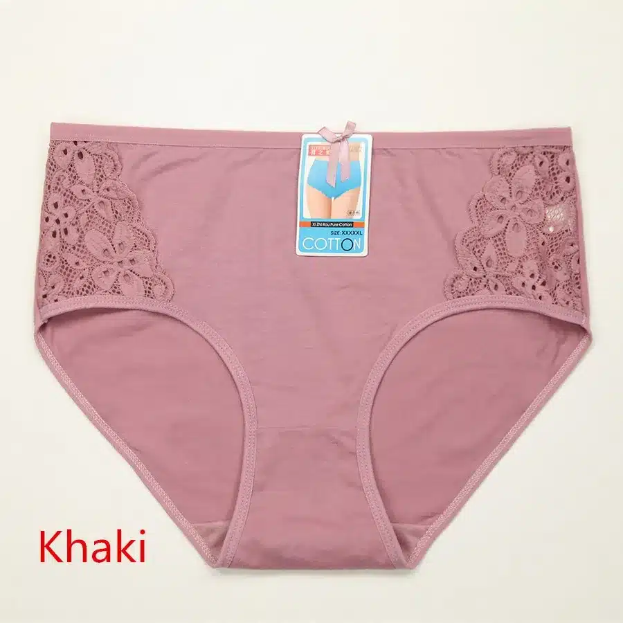 4PCS/lot Women Briefs Cotton Sexy Panty Lace Panties Underwear Ladies Underpants Large Size XXXL 4XL 5XL 34