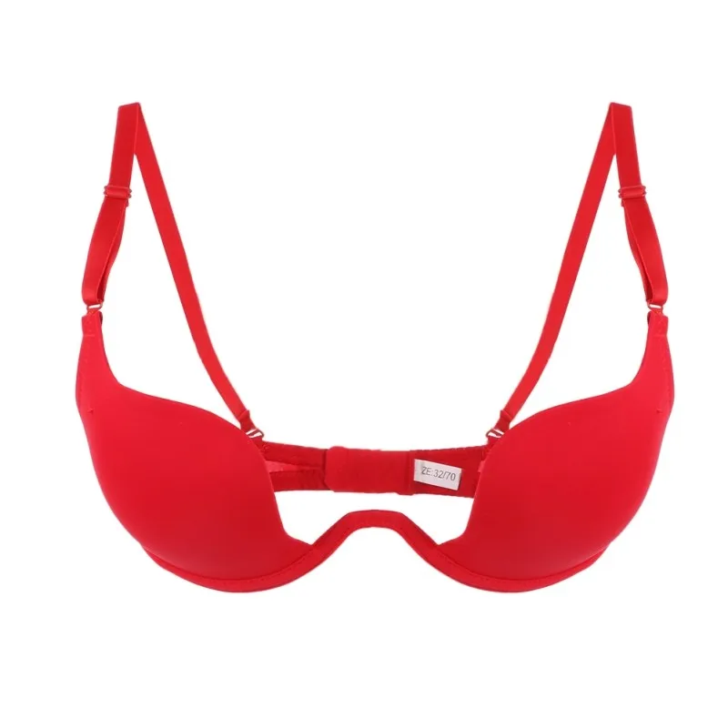 Sexy Women Bra Deep U Low Cut Super Push Up Backless Bras Brassiere Sutian Underwear Bralette Sujetador 11