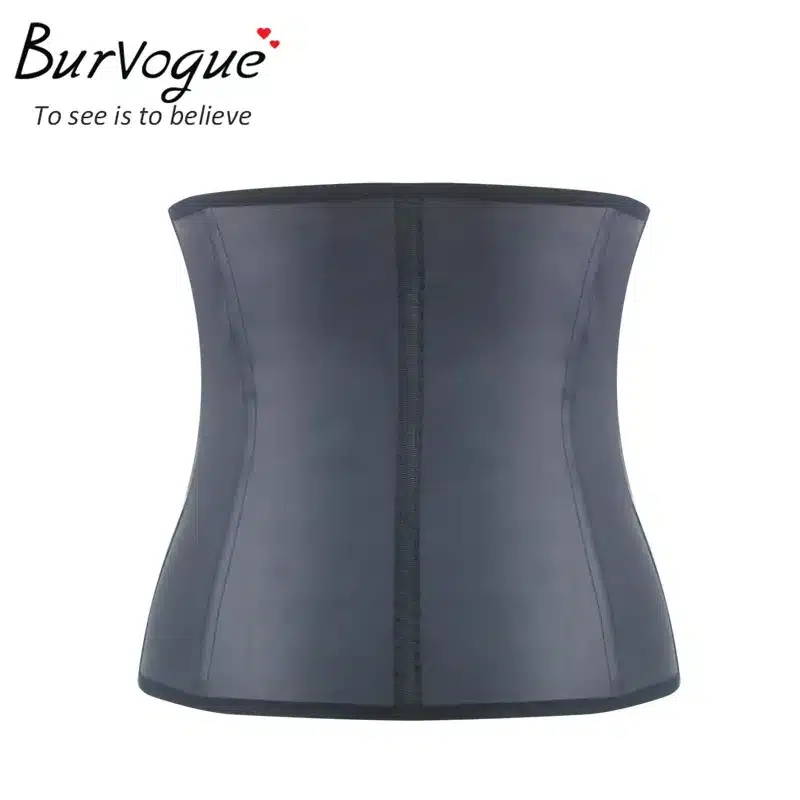 Burvogue11 Steel Bone Waist Corset Zipper&Buckle Latex Waist Trainer Women Firm Corsets Slimming Waist Control Corsets Underbust 15