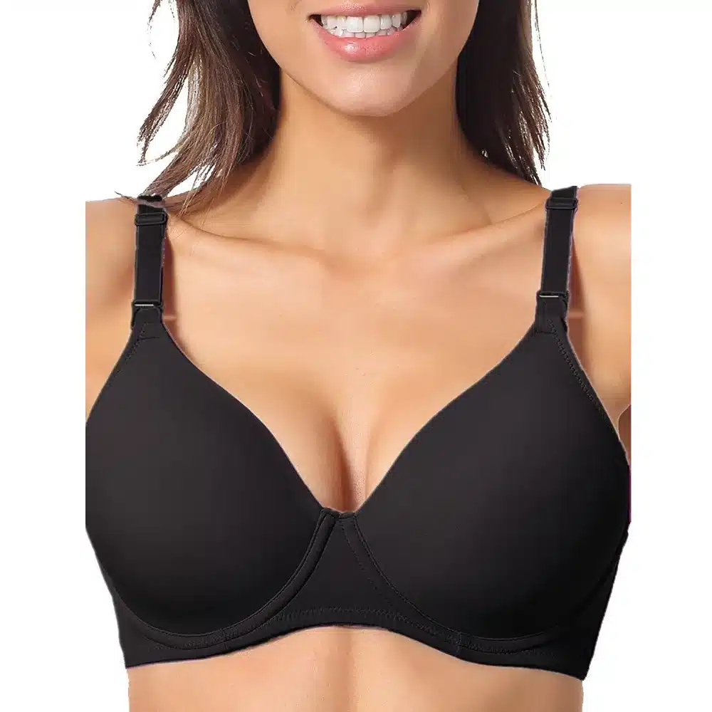 Women's Sexy Smooth Seamless Essential Normal Padded No Plush up Underwire Full Coverage T-shirt Bra C/D cups Plus Sizes H216 2