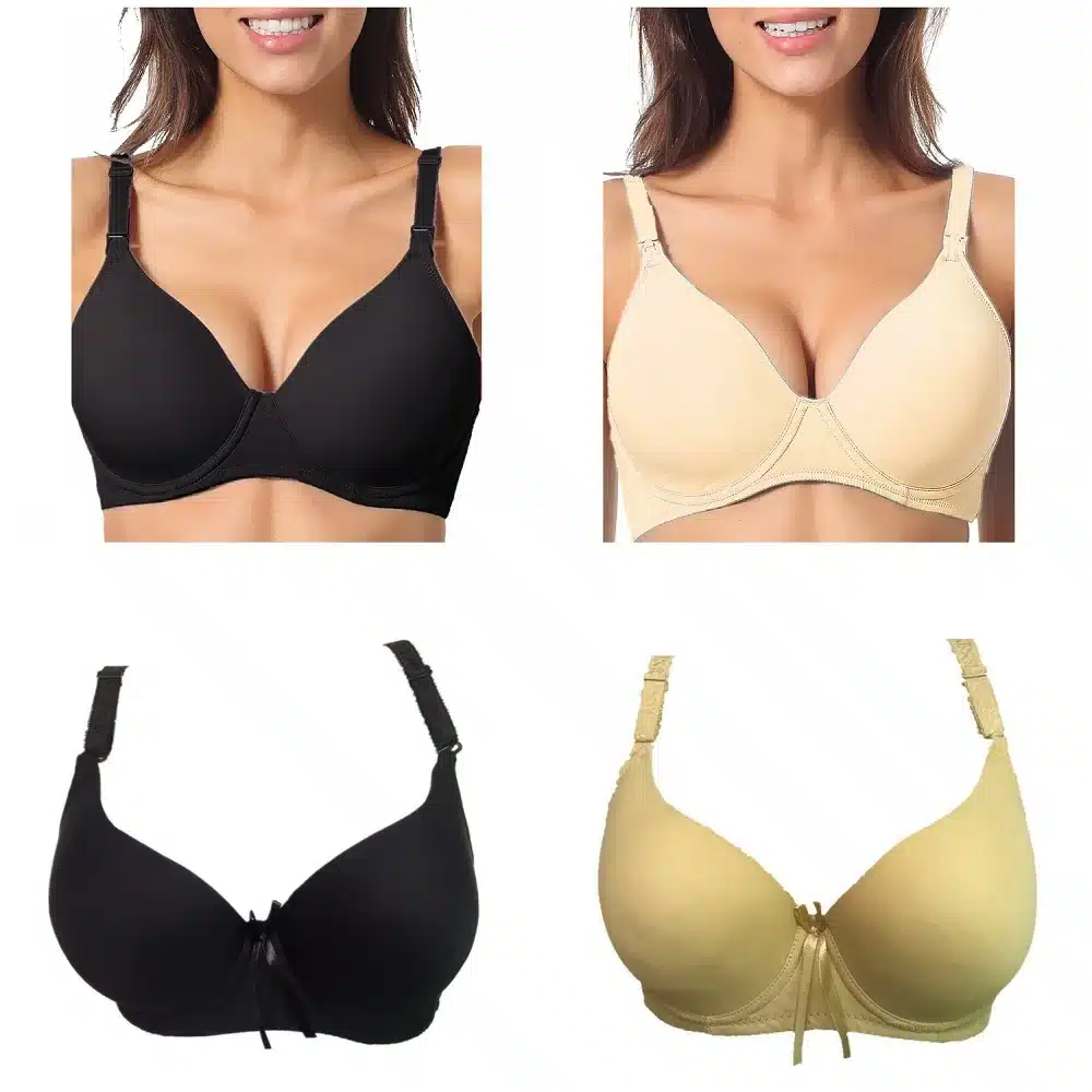 Women's Sexy Smooth Seamless Essential Normal Padded No Plush up Underwire Full Coverage T-shirt Bra C/D cups Plus Sizes H216 8