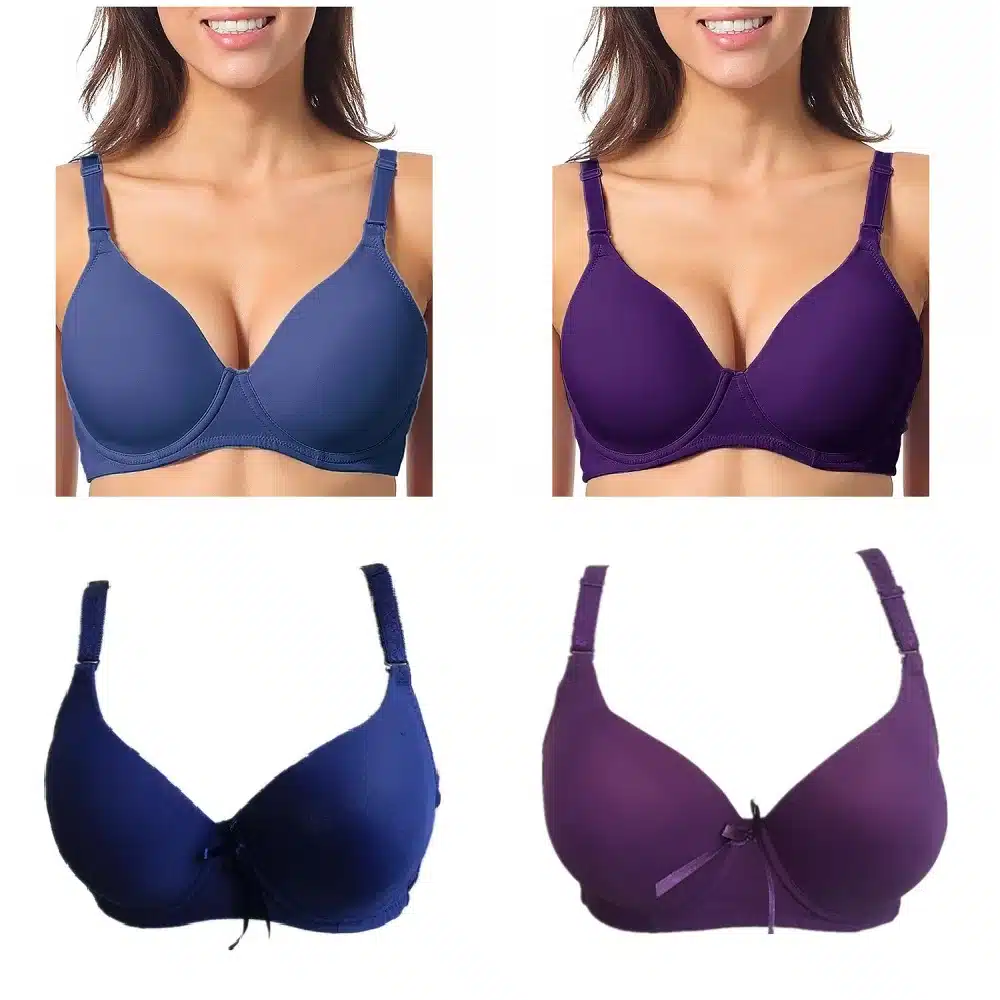Women's Sexy Smooth Seamless Essential Normal Padded No Plush up Underwire Full Coverage T-shirt Bra C/D cups Plus Sizes H216 9