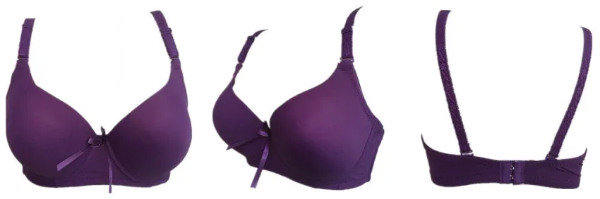 Women's Sexy Smooth Seamless Essential Normal Padded No Plush up Underwire Full Coverage T-shirt Bra C/D cups Plus Sizes H216 15