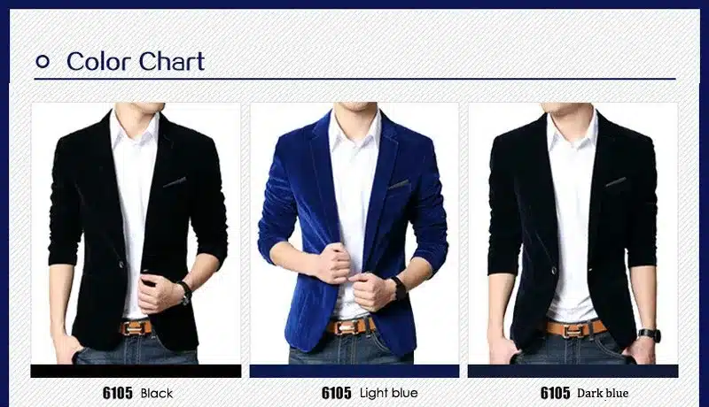 Mens blazer slim fit suit jacket black navy blue velvet 2018 spring autumn outwear coat Free shipping Suits For Men 7