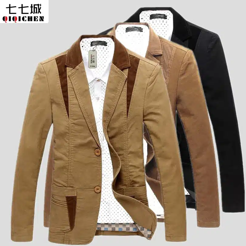 Blazer Men 6XL New 2017 Fashion Blazer Men Coat Fashion Casual Single Breasted Leisure Double Buttons Men Blazer Coat 3 Colors 14