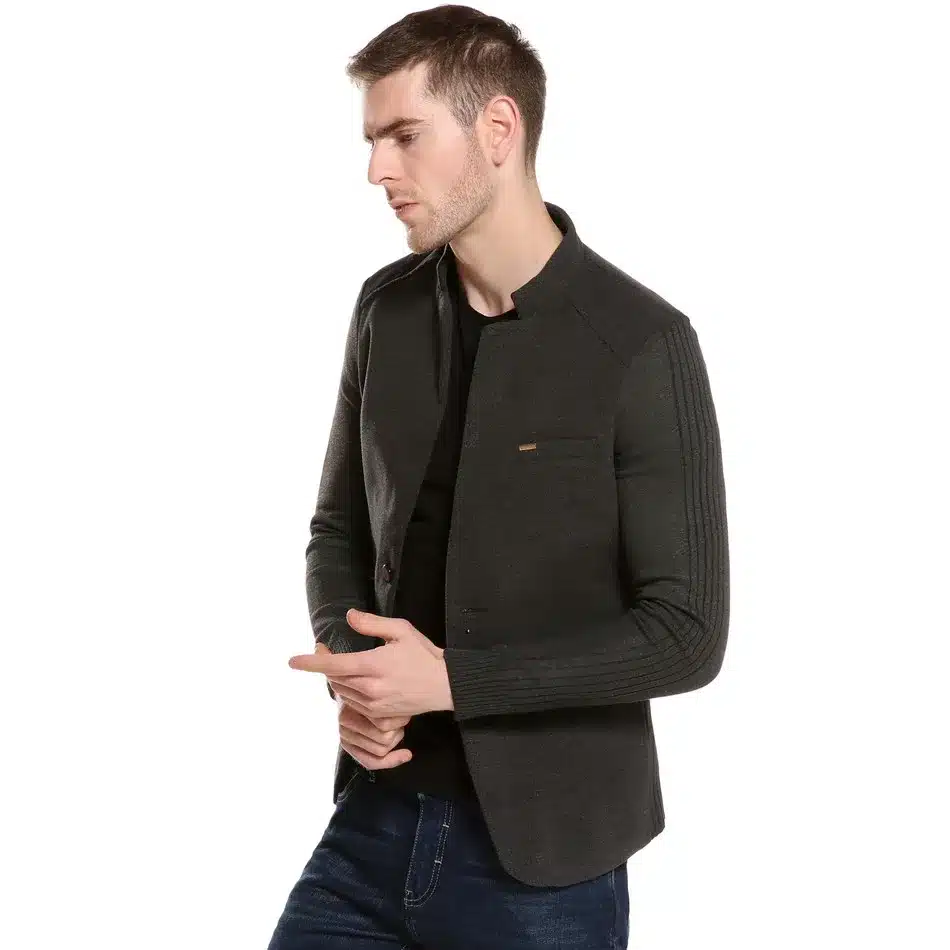 2016 New Mens Blazer Patchwork Suits For Men Top Quality Red Blazers Slim Fit Woolen Outwear Coat Costume Homme Blazer Men 14