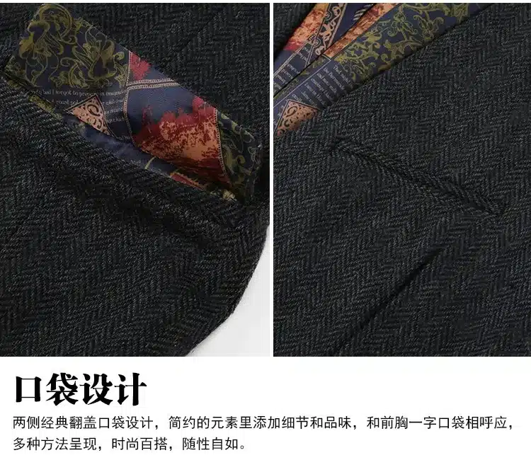 men casual sleeveless jacket coat mens formal waistcoats dress suit vest slim Three button Woolen vest British autumn suit vest 30