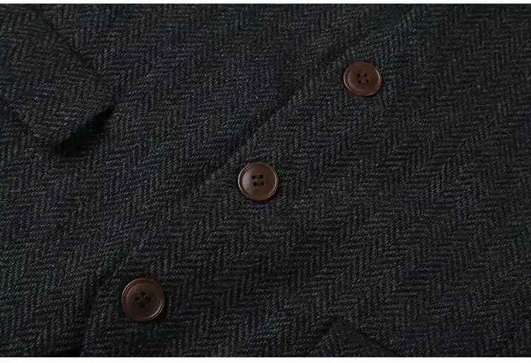 men casual sleeveless jacket coat mens formal waistcoats dress suit vest slim Three button Woolen vest British autumn suit vest 42