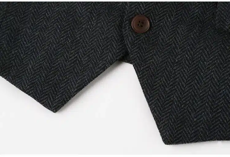 men casual sleeveless jacket coat mens formal waistcoats dress suit vest slim Three button Woolen vest British autumn suit vest 43