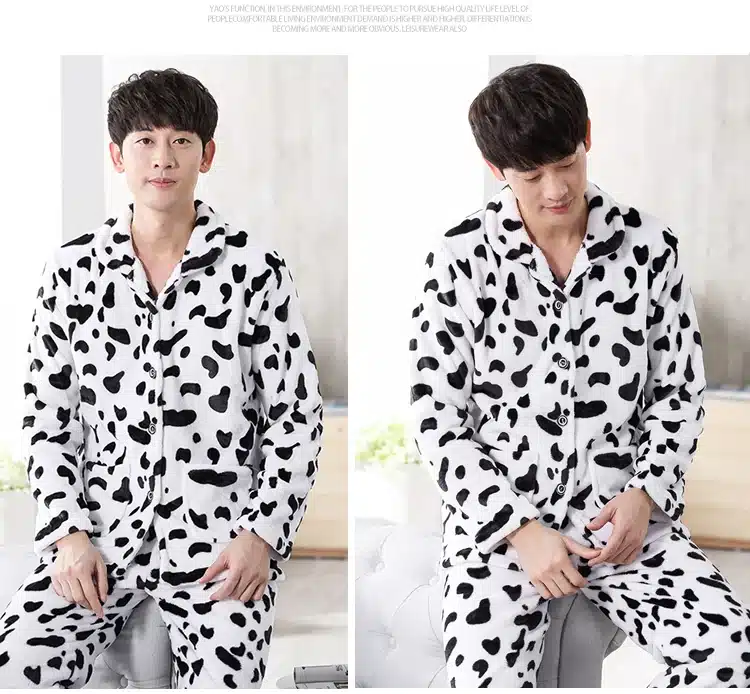 SusanDick 2017 New Winter Pajamas Men Thick Fleece Pajama Sets Luxury Warm Sleepwear Plaid Suits Man Casual Home Clothes Pijama 3