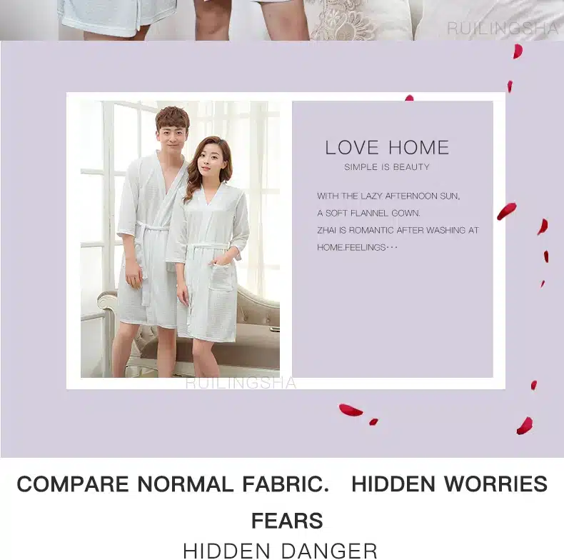 Lovers Summer Water Absorption Fashion Towel Bath Robe Men Sexy Kimono Waffle Bathrobe Mens Plus Size Dressing Gown Male Robes 12