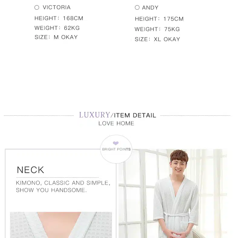 Lovers Summer Water Absorption Fashion Towel Bath Robe Men Sexy Kimono Waffle Bathrobe Mens Plus Size Dressing Gown Male Robes 17
