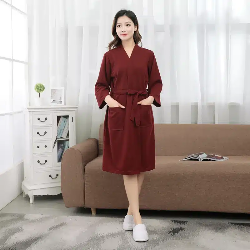 Lovers Summer Water Absorption Fashion Towel Bath Robe Men Sexy Kimono Waffle Bathrobe Mens Plus Size Dressing Gown Male Robes 32