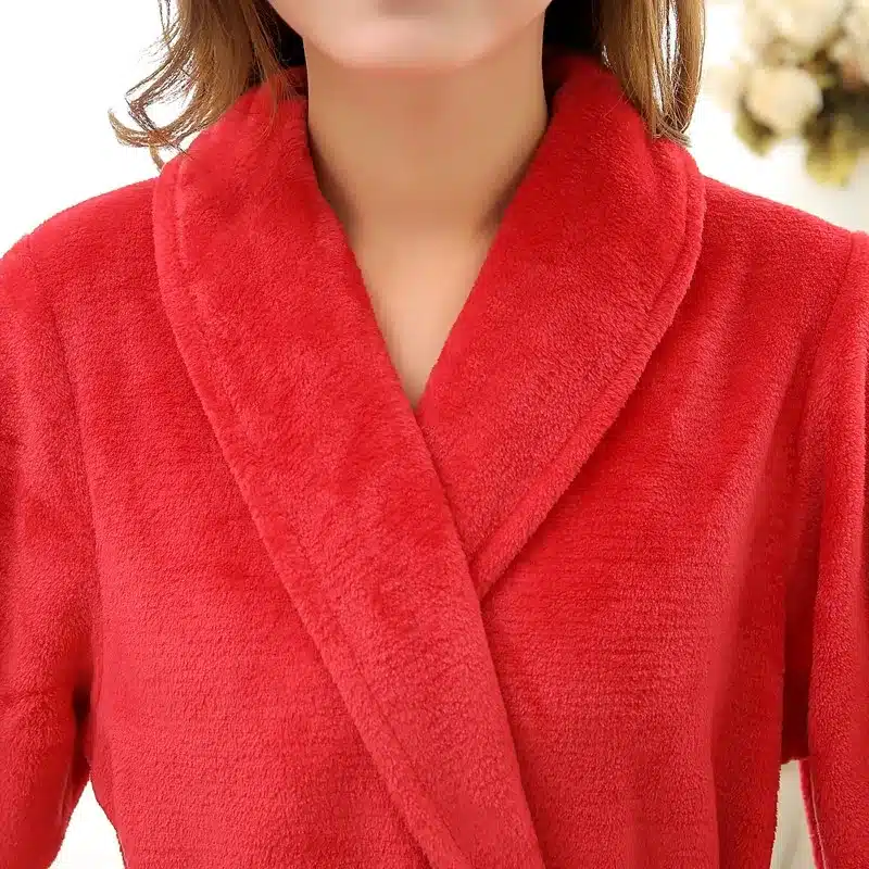 On Sale Men Women Luxury Winter Bathrobe Mens Warm Silk Flannel Long Kimono Bath Robe Male Bathrobes Lovers Night Dressing Gown 15