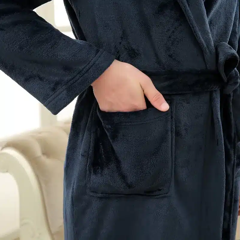 On Sale Men Women Luxury Winter Bathrobe Mens Warm Silk Flannel Long Kimono Bath Robe Male Bathrobes Lovers Night Dressing Gown 20