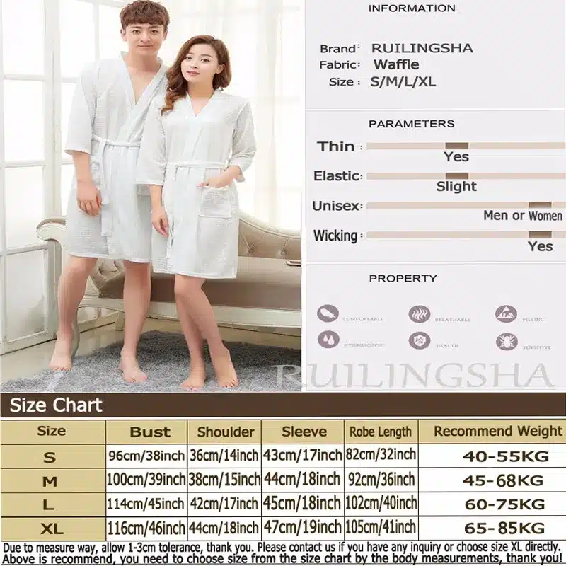 Men Waffle Bath Robe Suck Water Elegant Bathrobe Male Night Dressing Gown Mens Plus Size Kimono Robes Classic Lounge Sleepwear 2
