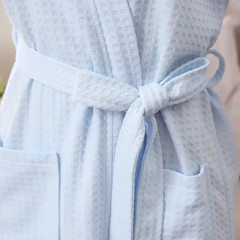 Men Waffle Bath Robe Suck Water Elegant Bathrobe Male Night Dressing Gown Mens Plus Size Kimono Robes Classic Lounge Sleepwear 24