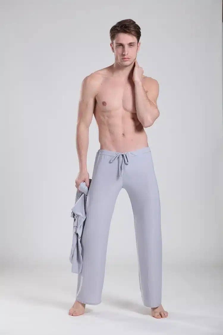 Sleep Bottoms Men's casual trousers soft comfortable Men's Sleep Bottoms Homewear XL pants pajama Lacing loose Lounge clothing 11