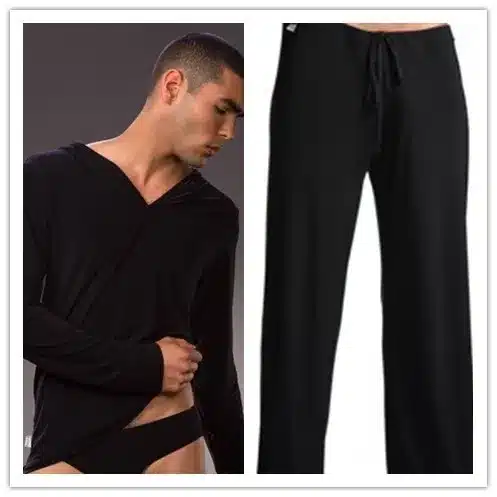 Sleep Bottoms Men's casual trousers soft comfortable Men's Sleep Bottoms Homewear XL pants pajama Lacing loose Lounge clothing 20