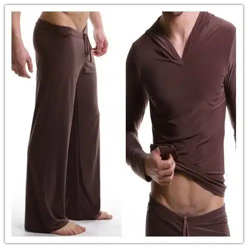 Sleep Bottoms Men's casual trousers soft comfortable Men's Sleep Bottoms Homewear XL pants pajama Lacing loose Lounge clothing 21