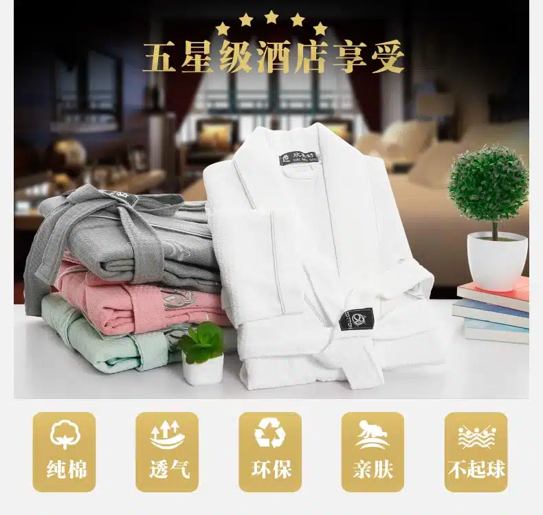 Waffle bathrobe men women cotton terry XL men's robe nightgown ladies sleepwear long soft home hotel spring summer 2