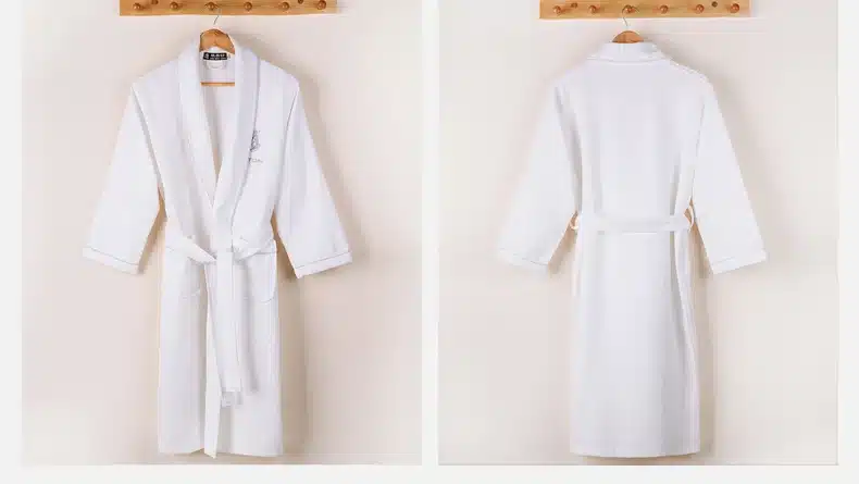 Waffle bathrobe men women cotton terry XL men's robe nightgown ladies sleepwear long soft home hotel spring summer 10