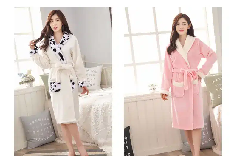 Autumn winter sleepwear thick flannel robe men coral fleece bathrobe male plus size long-sleeve couples 14