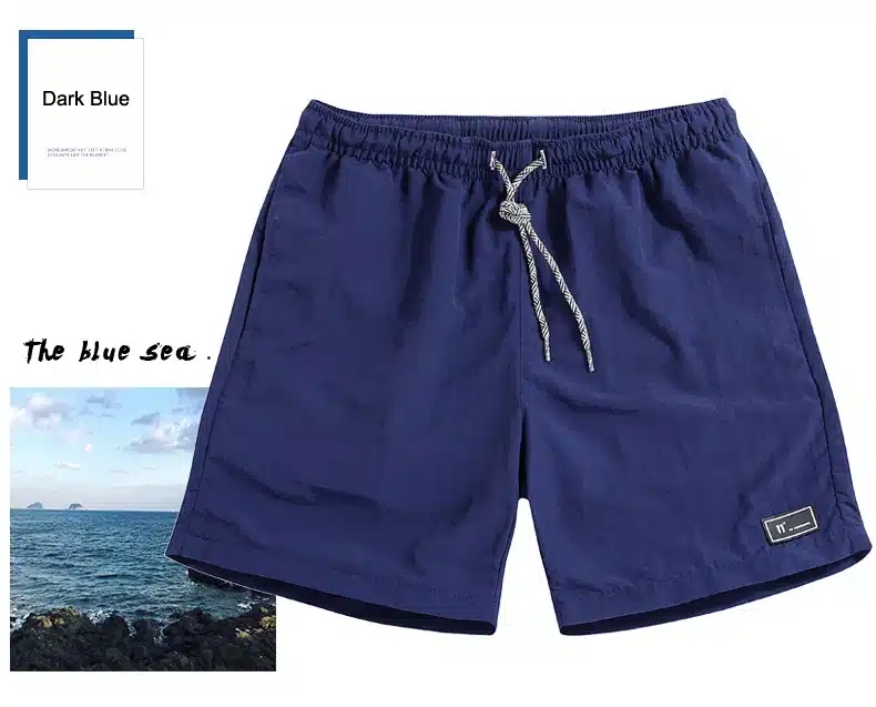 2018 Casual Shorts Men Breathable Shorts Male Elastic Waist Beach Shorts Mens Knee Length Quick Drying Jogger Board Shorts Homme 9