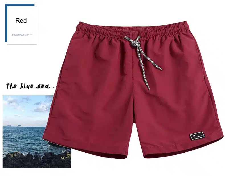 2018 Casual Shorts Men Breathable Shorts Male Elastic Waist Beach Shorts Mens Knee Length Quick Drying Jogger Board Shorts Homme 15